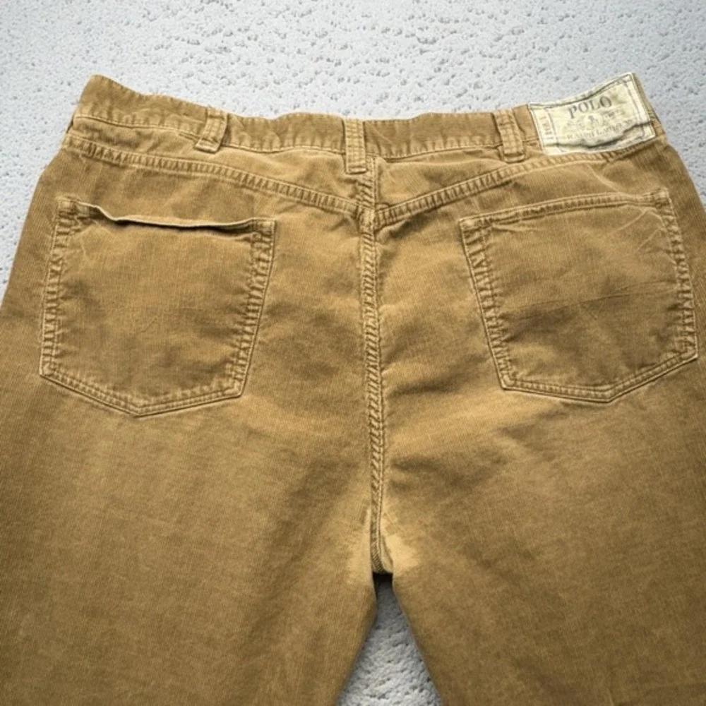 Polo Ralph Lauren Pants Mens 42 Brown Corduroy Flat Front 5-Pocket Academic Boho
